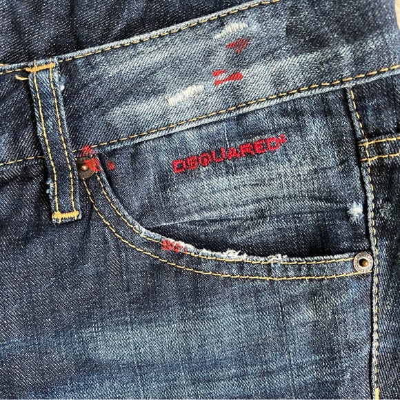 Dsquared2 Cropped Straight Leg Jeans, Size 8 - Picture 4 of 7